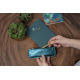 Reversible leather pencil case with elastic - Gingko - Clairefontaine