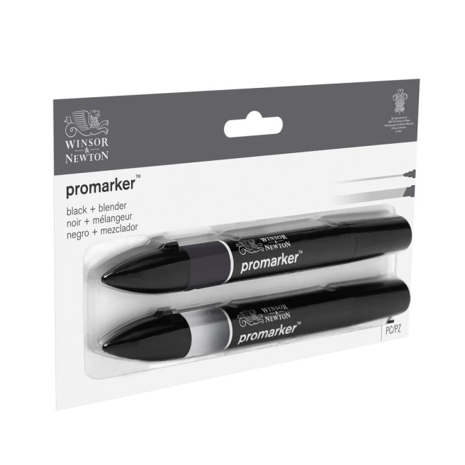 Set de 2 Marqueur Promarker (noir + blender) - Winsor & Newton