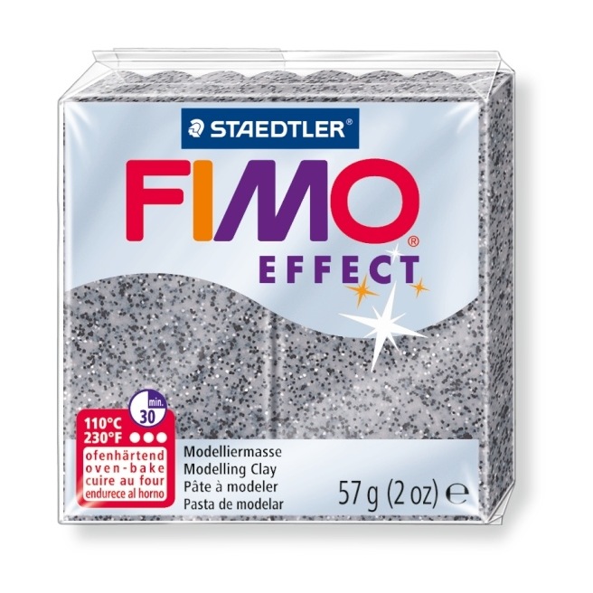 Arte en Casa-Arcilla polimérica pasta de modelar FIMO Efecto Cuero *57grs.  color Gris 809