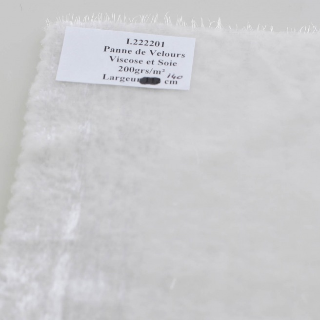 Velours uni - Soie 18% / Viscose 82% - Au mètre